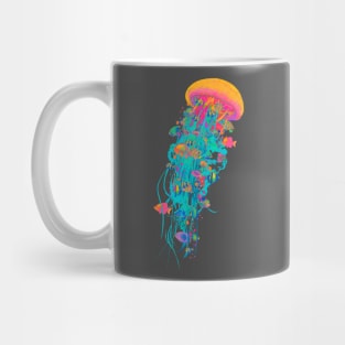 Neon Jellyfish Mug